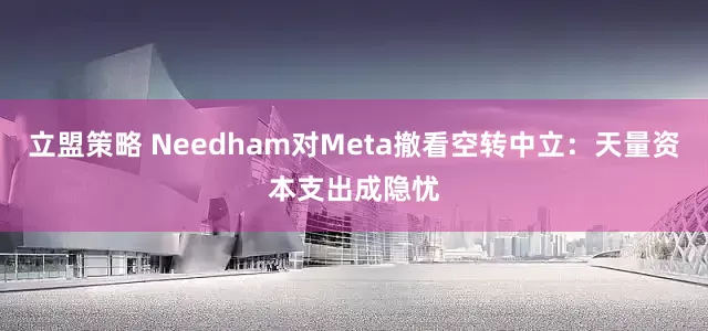 立盟策略 Needham对Meta撤看空转中立：天量资本支出成隐忧