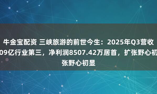 牛金宝配资 三峡旅游的前世今生：2025年Q3营收6.09亿行业第三，净利润8507.42万居首，扩张野心初显